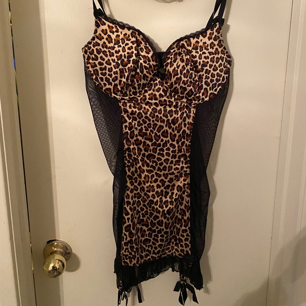 leopard Teddy With matching garder